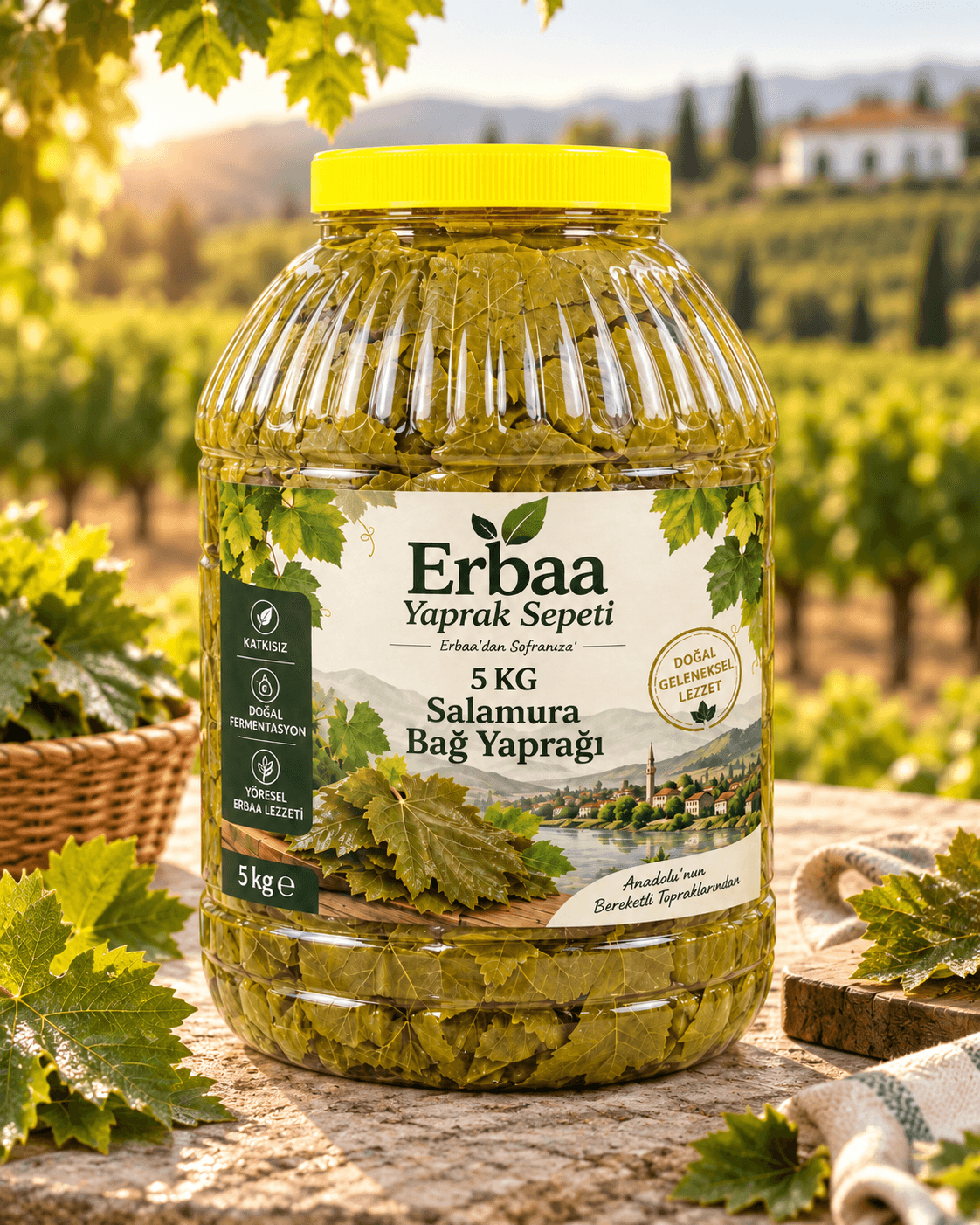 5 KG Erbaa Salamura Bağ Yaprağı